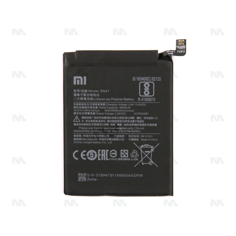 Xiaomi Mi A2 Lite, Redmi Note 6 Pro Battery BN47 OEM