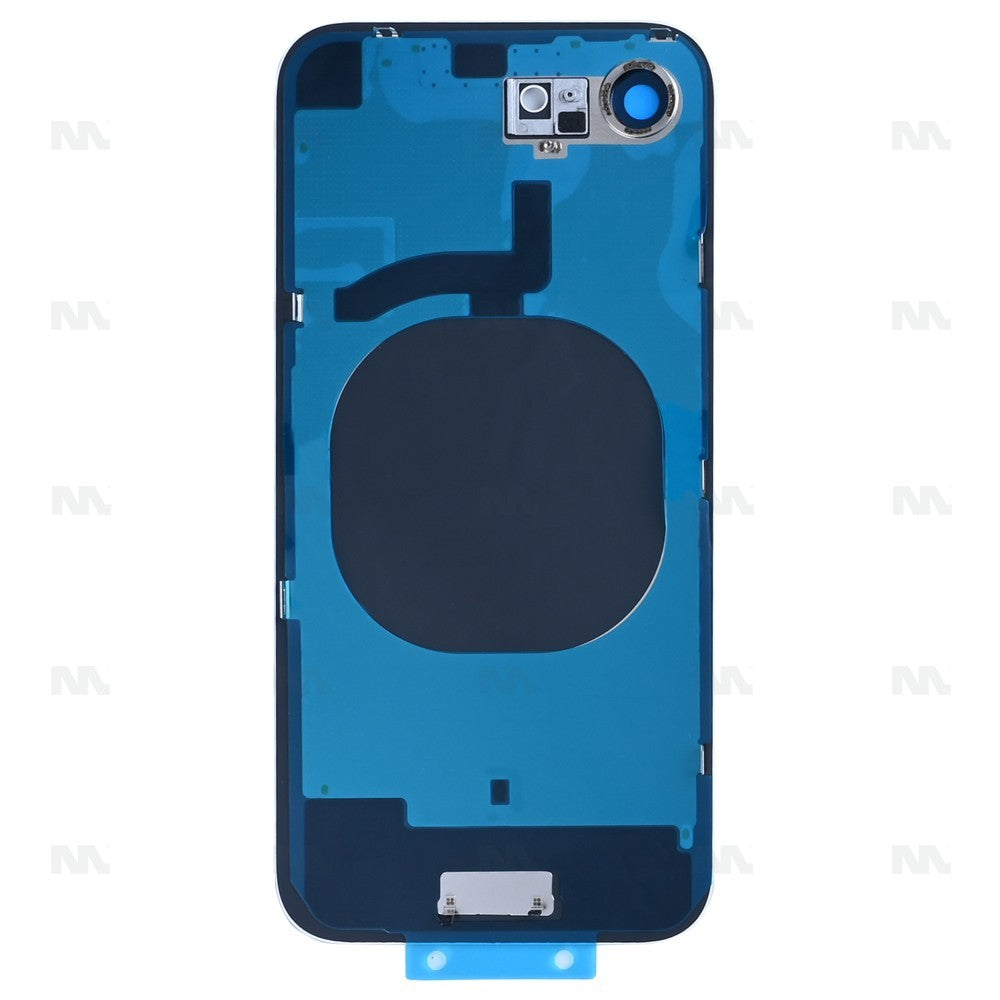 For iPhone 16e Extra Glass Without NFC, Enlarged Camera Frame White