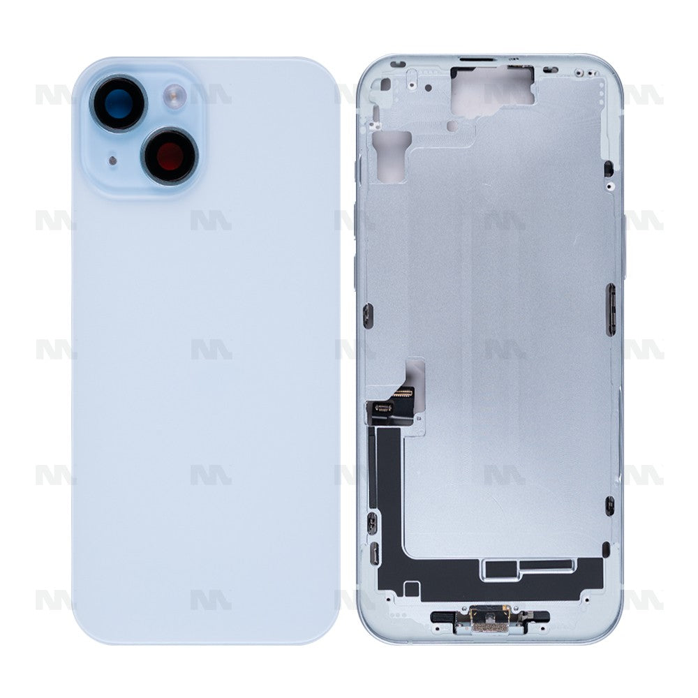 For iPhone 15 Plus Complete Housing Incl. All Small Parts Without Battery And Back Camera Blue