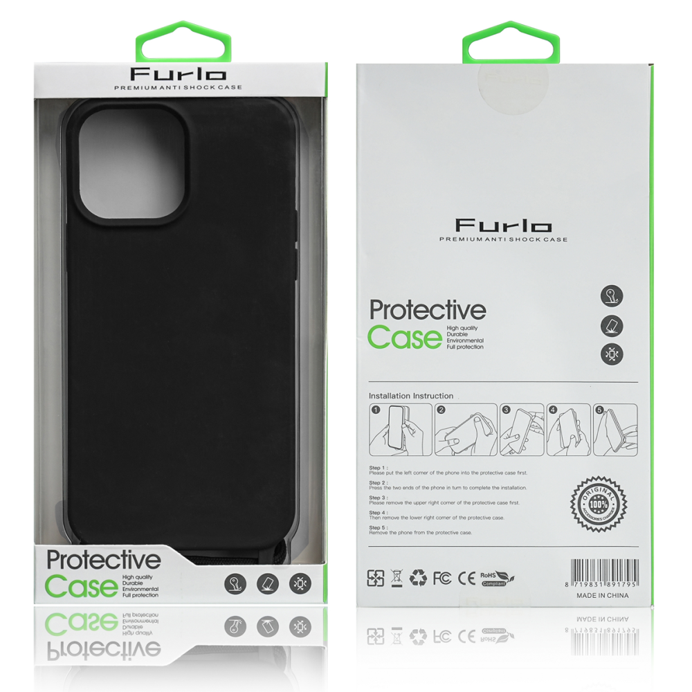 Furlo TPU Necklace Cord Cover For Samsung Galaxy S21 FE - Black