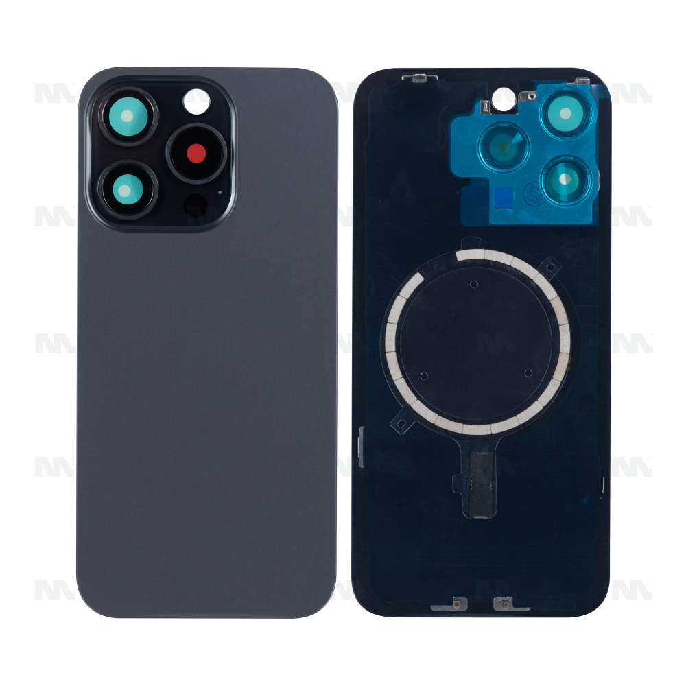 Verre Supplémentaire Pour iPhone 15 Pro Avec Cadre Agrandi De Caméra Noir Titane Compatible Pièce De Rechange