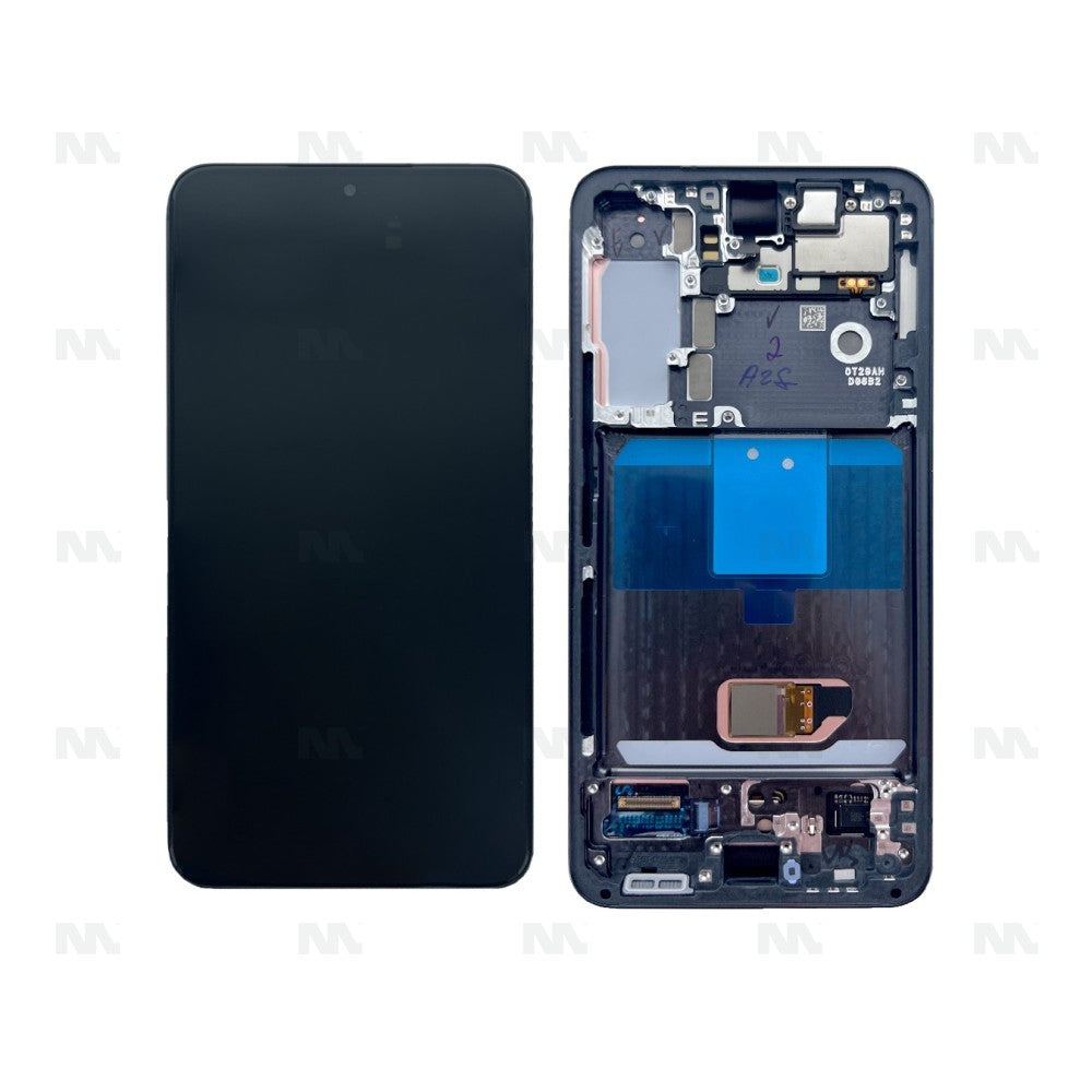 Samsung Galaxy S22 S901B Display And Digitizer With Frame Graphite Service Pack