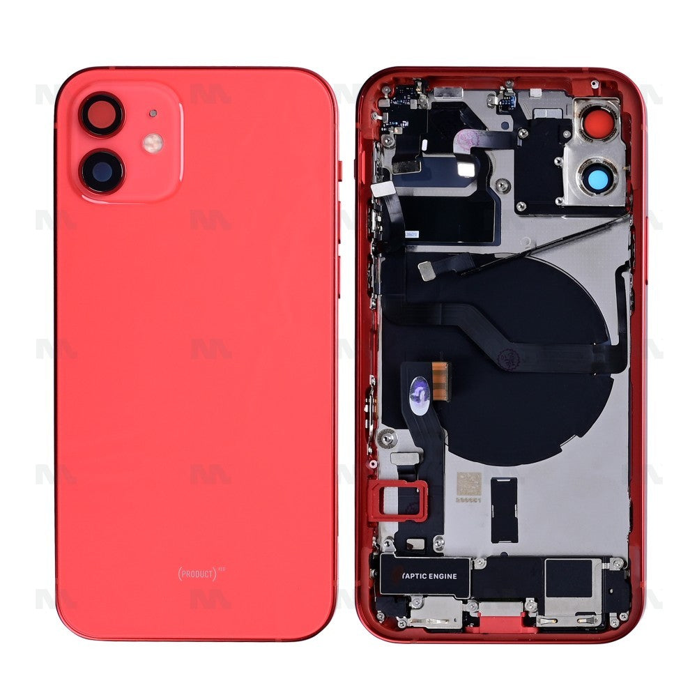 For iPhone 12 Complete Housing incl. All Small Parts Without Battery Red