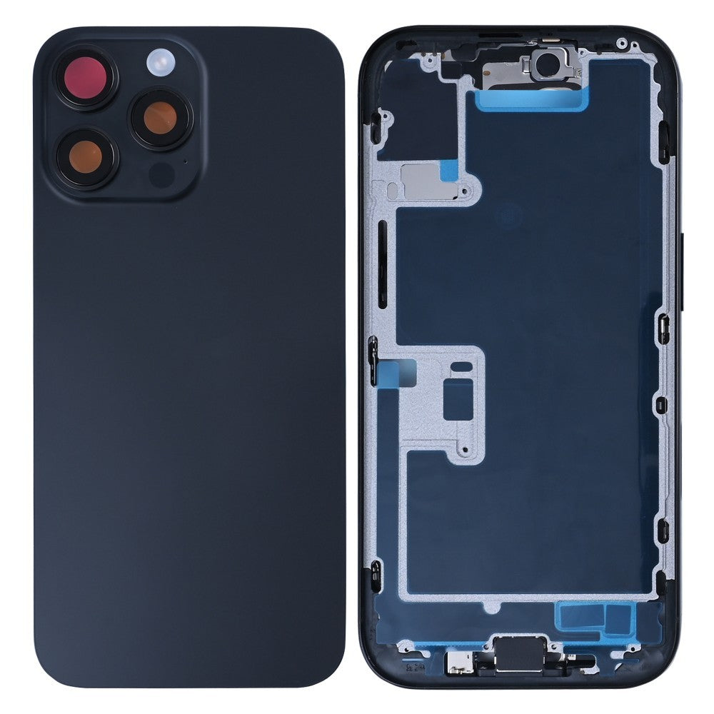 For iPhone 16 Pro Complete Housing Incl. All Small Parts Without Battery And Back Camera Black Titanium