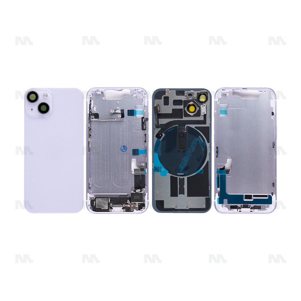 For iPhone 14 Complete Housing Incl. All Small Parts Without Battery And Back Camera Purple