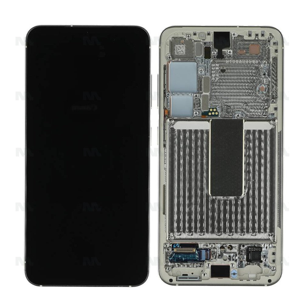 Samsung Galaxy S23 S911B Display And Digitizer With Frame Cream Service Pack
