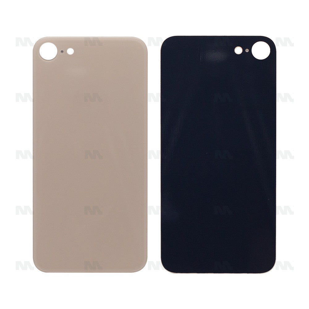 For Apple iPhone 8 Back Glass, Enlarged Camera Frame Gold Compatible