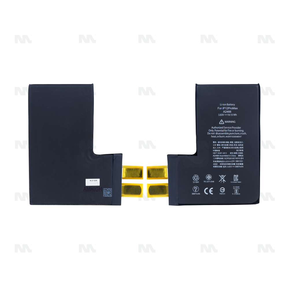 Batería iPhone 12 Pro Max 3687mAh Sin BMS No IC Repuesto Soldadura por Punto