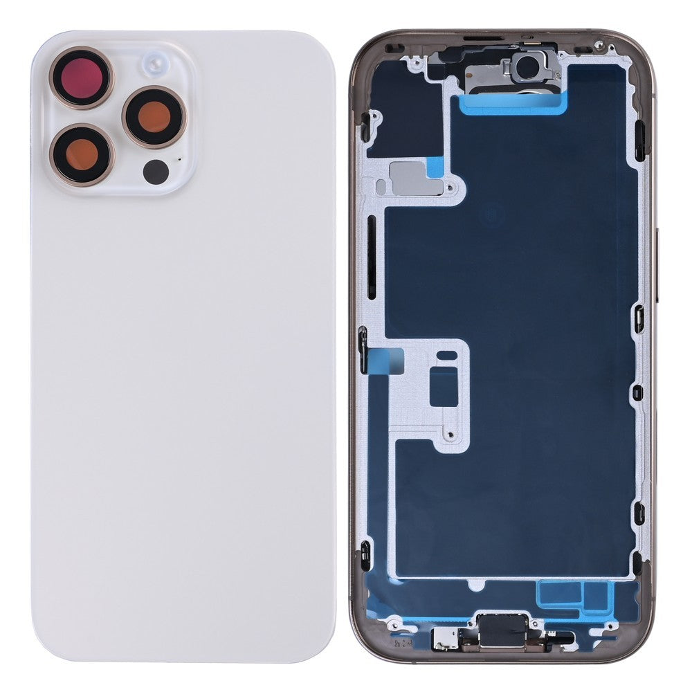 For iPhone 16 Pro Complete Housing Incl. All Small Parts Without Battery And Back Camera Desert Titanium