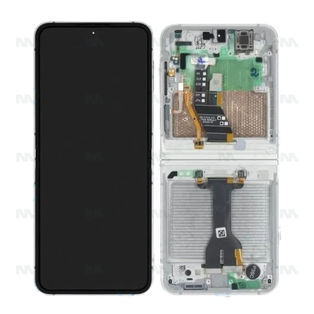 Samsung Galaxy Z Flip7 FE F761B Display And Digitizer With Frame White Service Pack