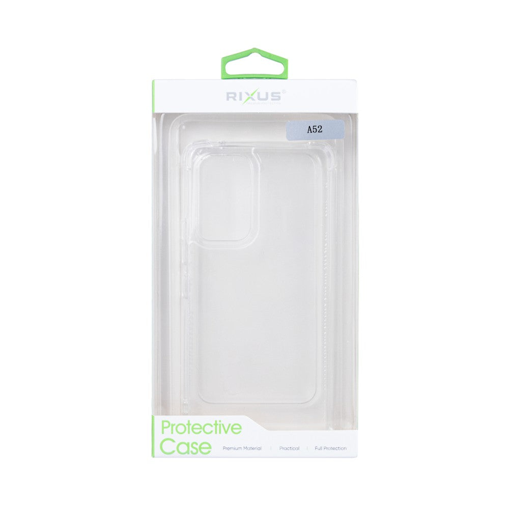 Rixus Anti-Burst Case For Samsung Galaxy A52 4G, A52 5G Transparent