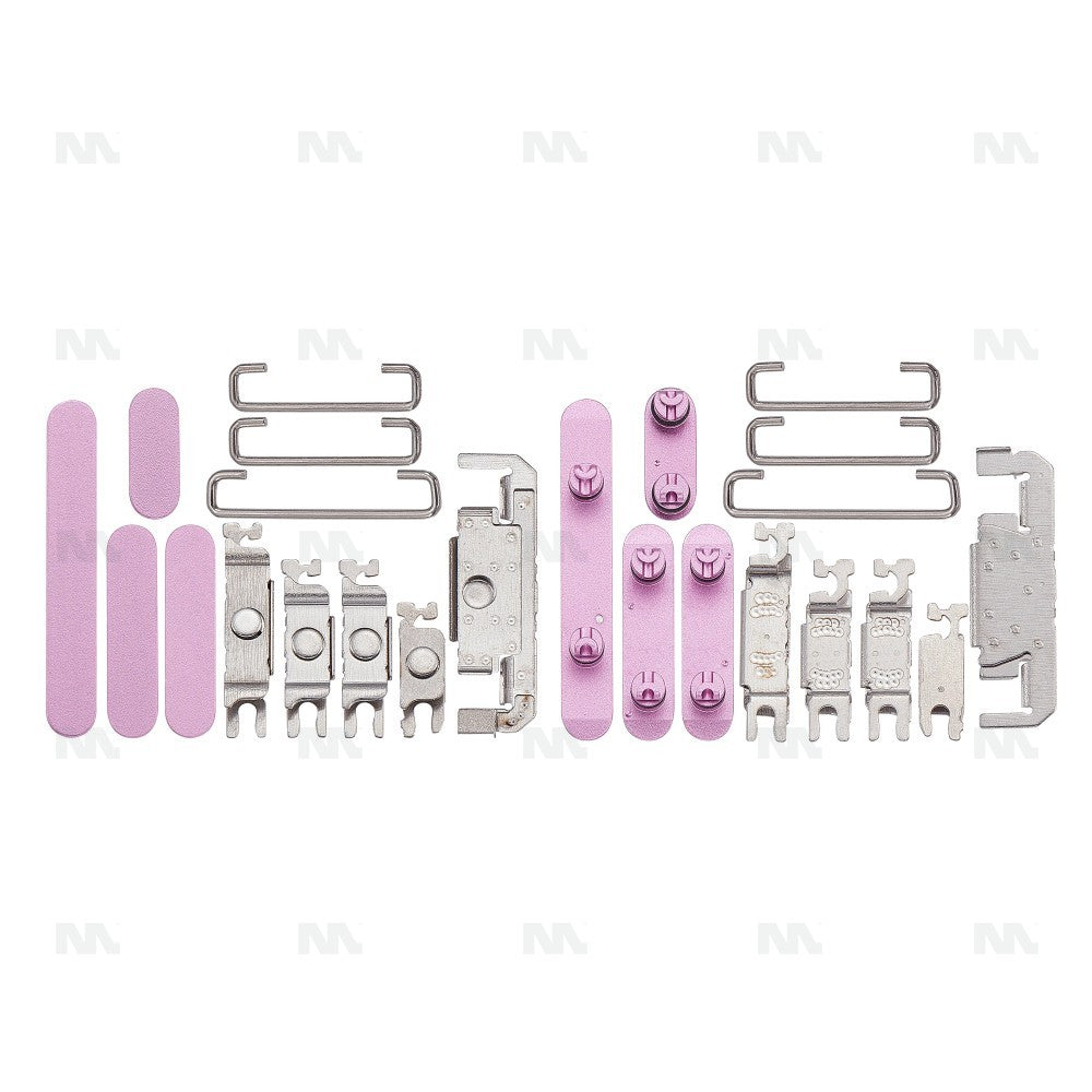 Kit Boutons Latéraux pour iPhone 16 et 16 Plus (4 Pièces) Rose - Pièce de Rechange