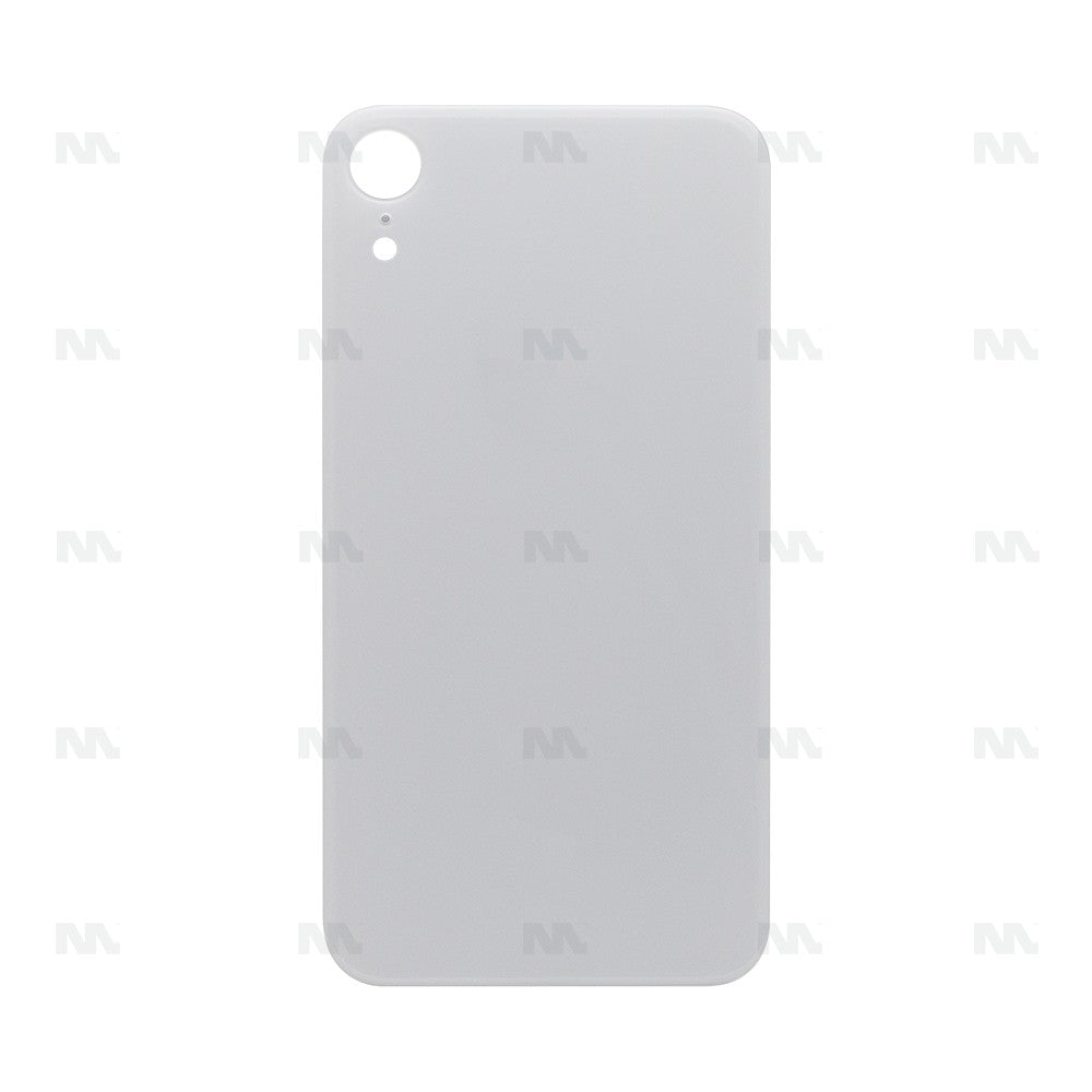 For Apple iPhone XR Back Glass, Enlarged Camera Frame White Compatible