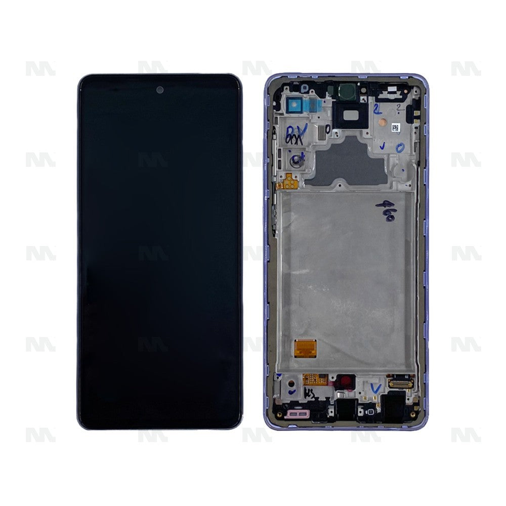 Écran et Tactile avec Cadre Samsung Galaxy A72 A725F Pièce de Rechange Violet Pack Service