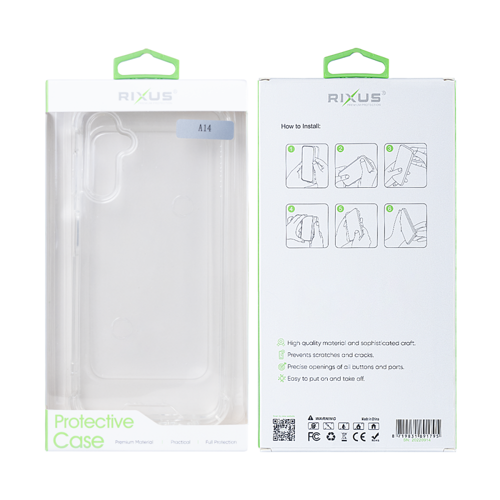 Capa Antirruptura Rixus Transparente para Samsung Galaxy A14 5G - Estojo Protetor Substituição