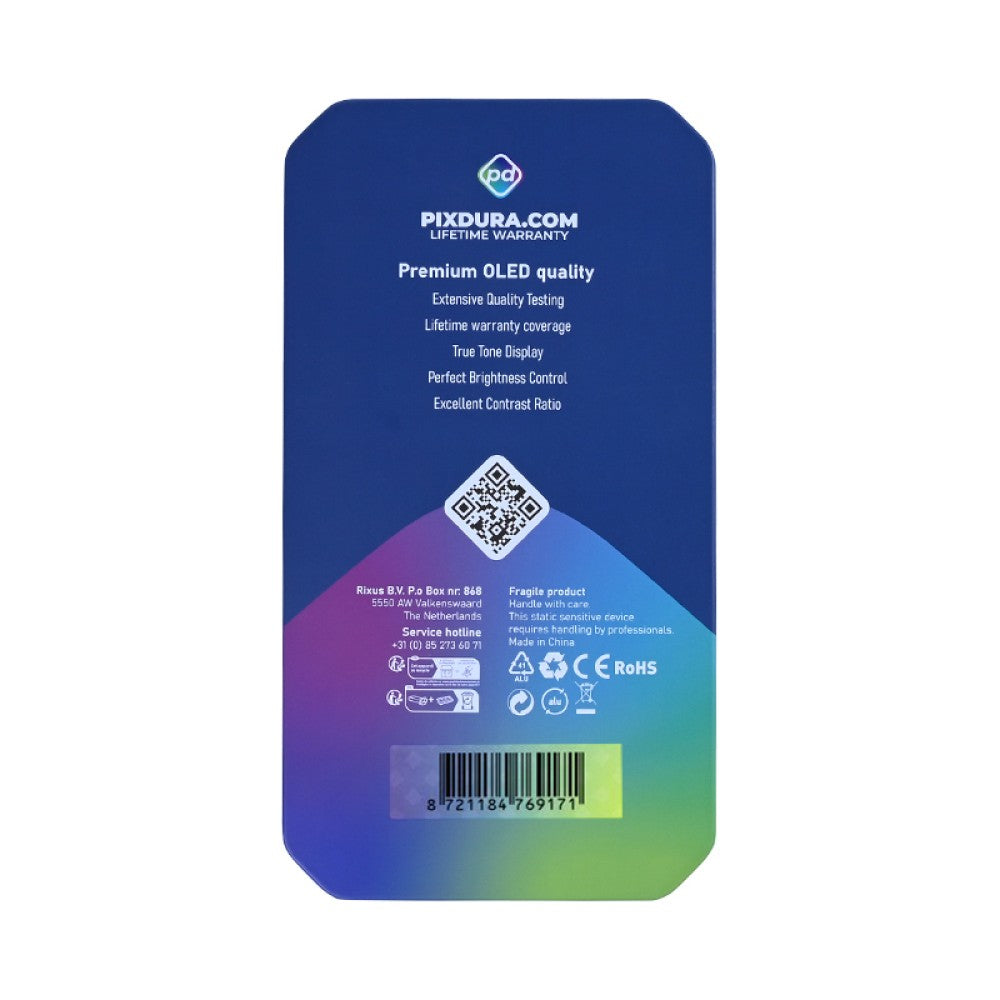 PIXDURA For iPhone 15 Display And Digitizer Soft-OLED Premium (IC Removable)