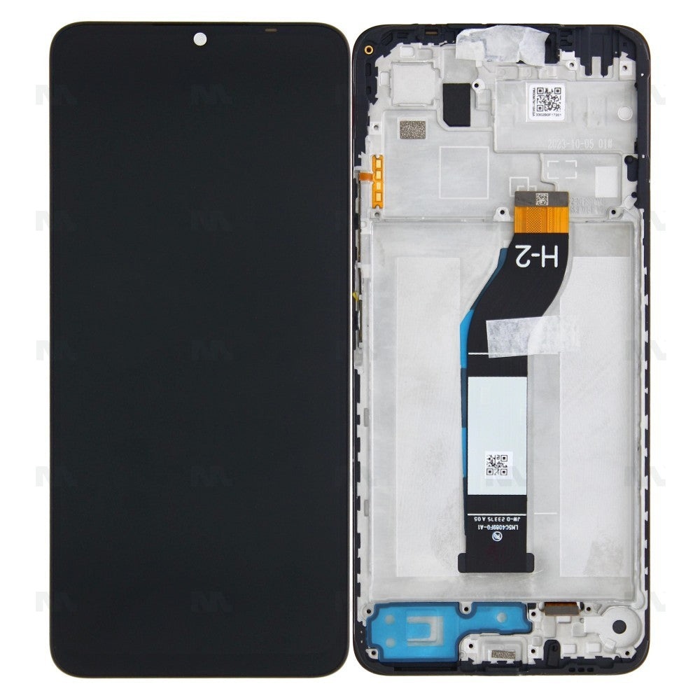 Xiaomi Redmi 13C 4G, Poco C65 Display And Digitizer With Frame Black Service Pack