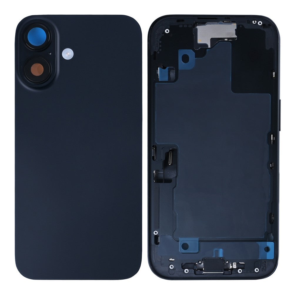 For iPhone 16 Complete Housing Incl. All Small Parts Without Battery And Back Camera Black