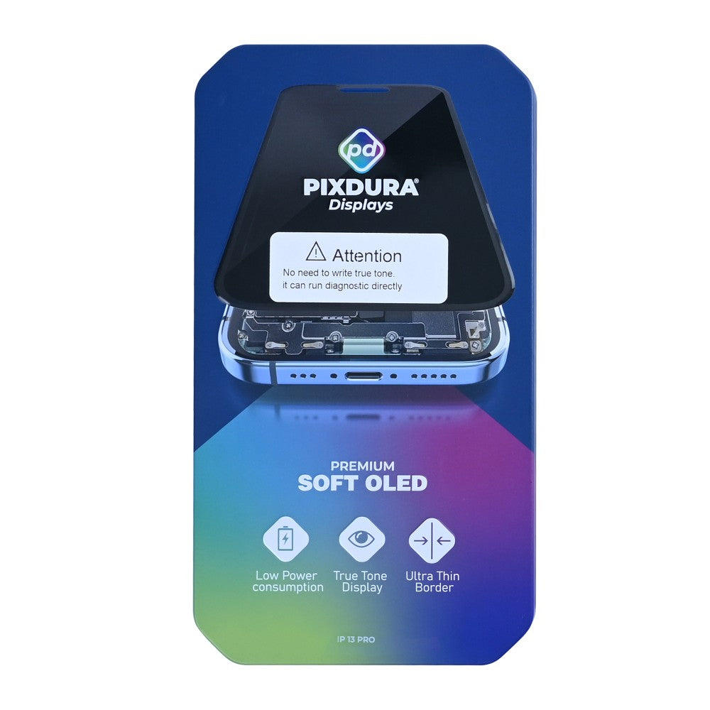 PIXDURA For iPhone 13 Pro Display And Digitizer Soft-OLED (Run Diagnostics)