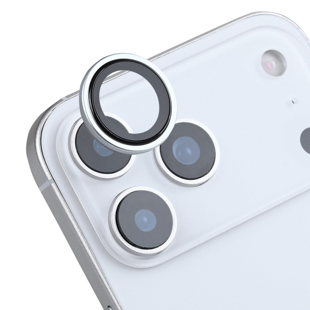 Rixus Metal Shield Camera Tempered Glass For Apple iPhone 17 Pro, 17 Pro Max Grey