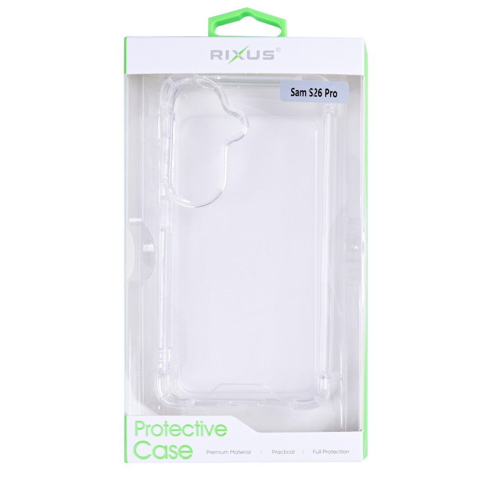 Rixus Anti-Burst Case For Samsung Galaxy S26 Pro Transparent