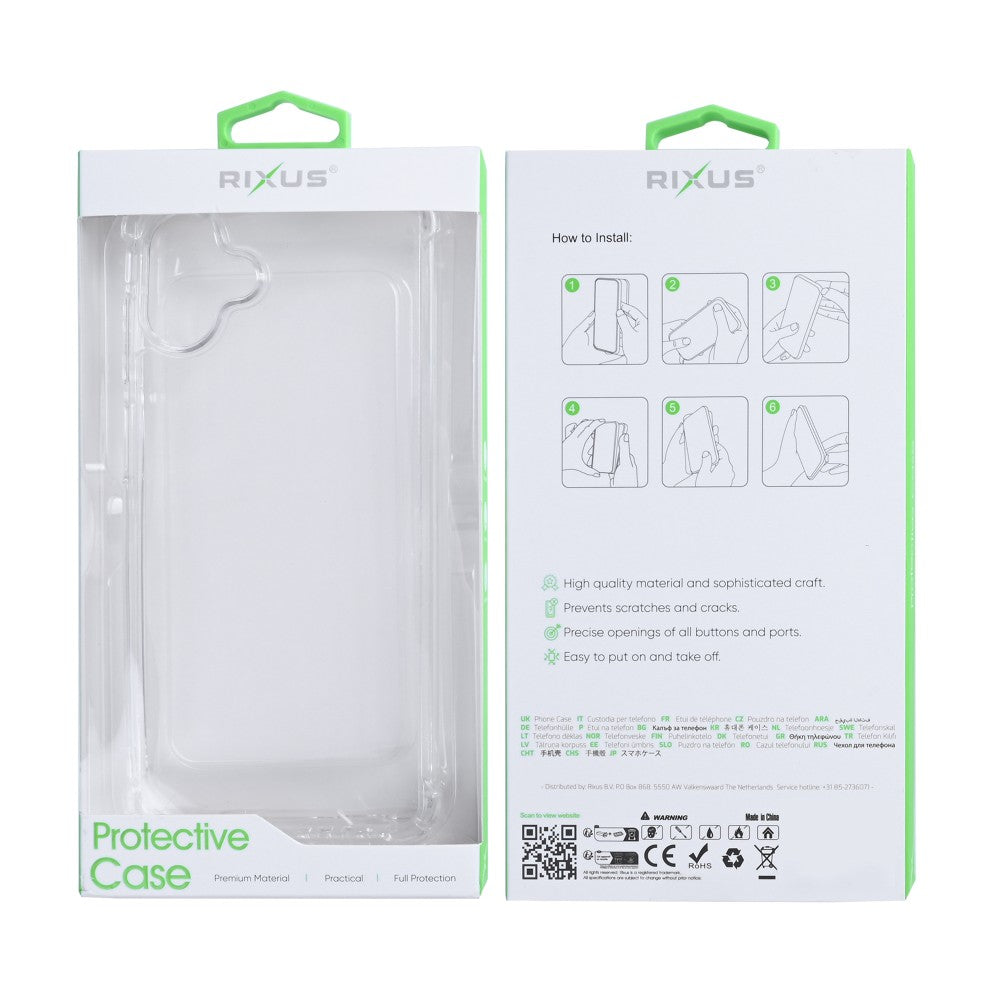 Capa Anti-Estouro Rixus Para Samsung Galaxy A07 Transparente - Estojo Protetor Substituição