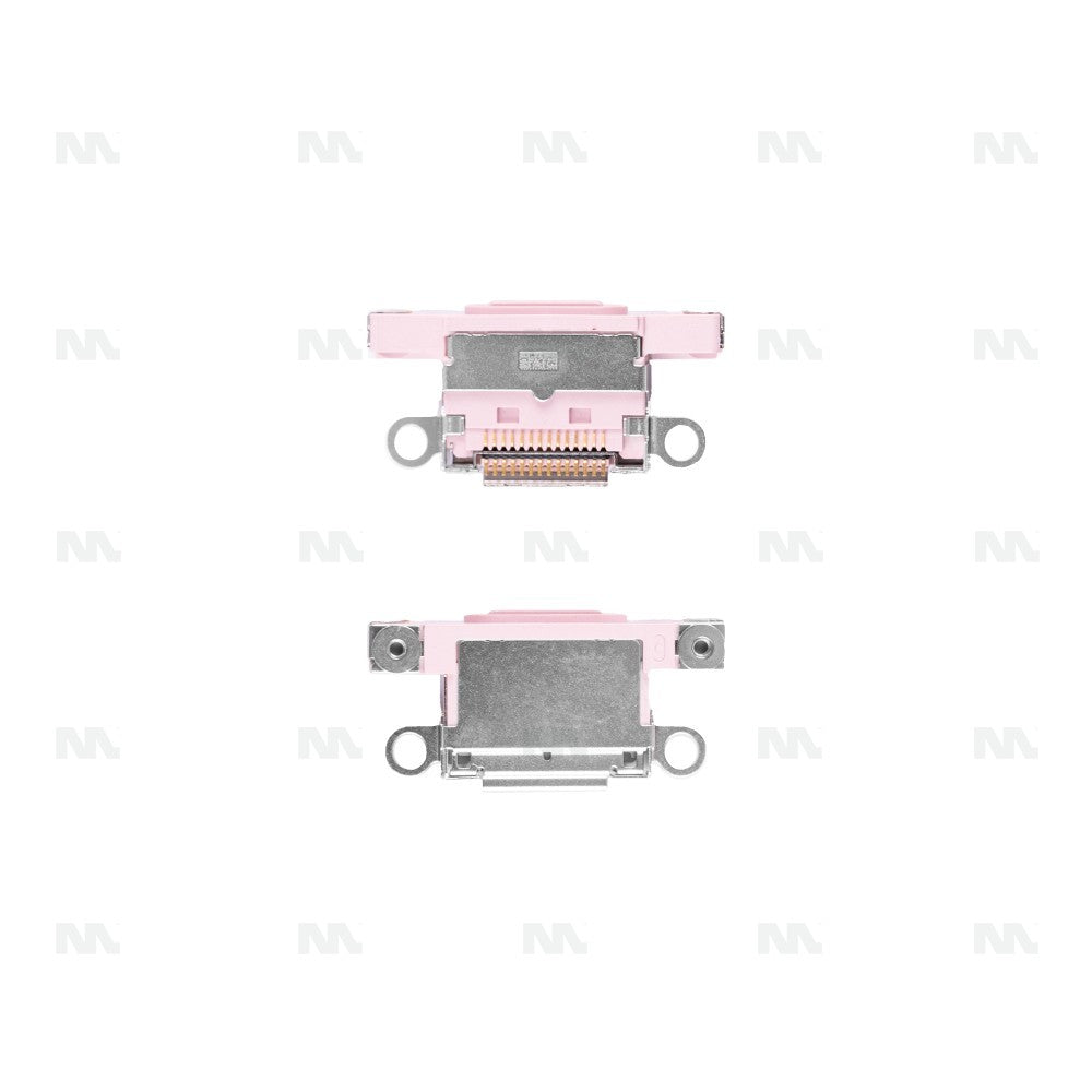 For Apple iPhone 15, 15 Plus System Charging Port Pink Pulled