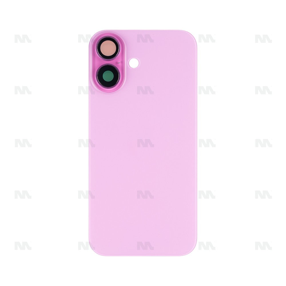 For iPhone 16 Extra Glass Without NFC, Enlarged Camera Frame Pink
