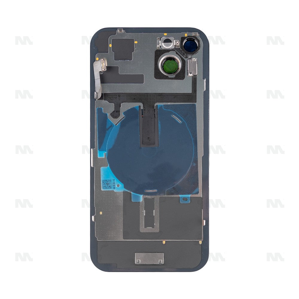Vetro Extra per iPhone 15 con NFC, Cornice Fotocamera Ingrandita Gialla, Ricambio OEM
