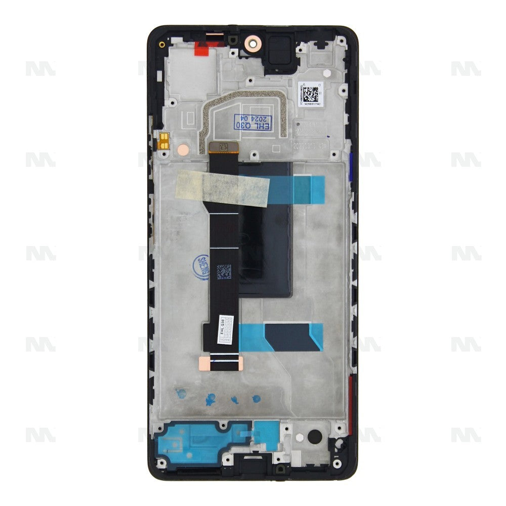 OEM Komplettdisplay Xiaomi Poco X5 Pro (22101320G / 22101320I) mit Rahmen - Schwarzes Ersatzteil