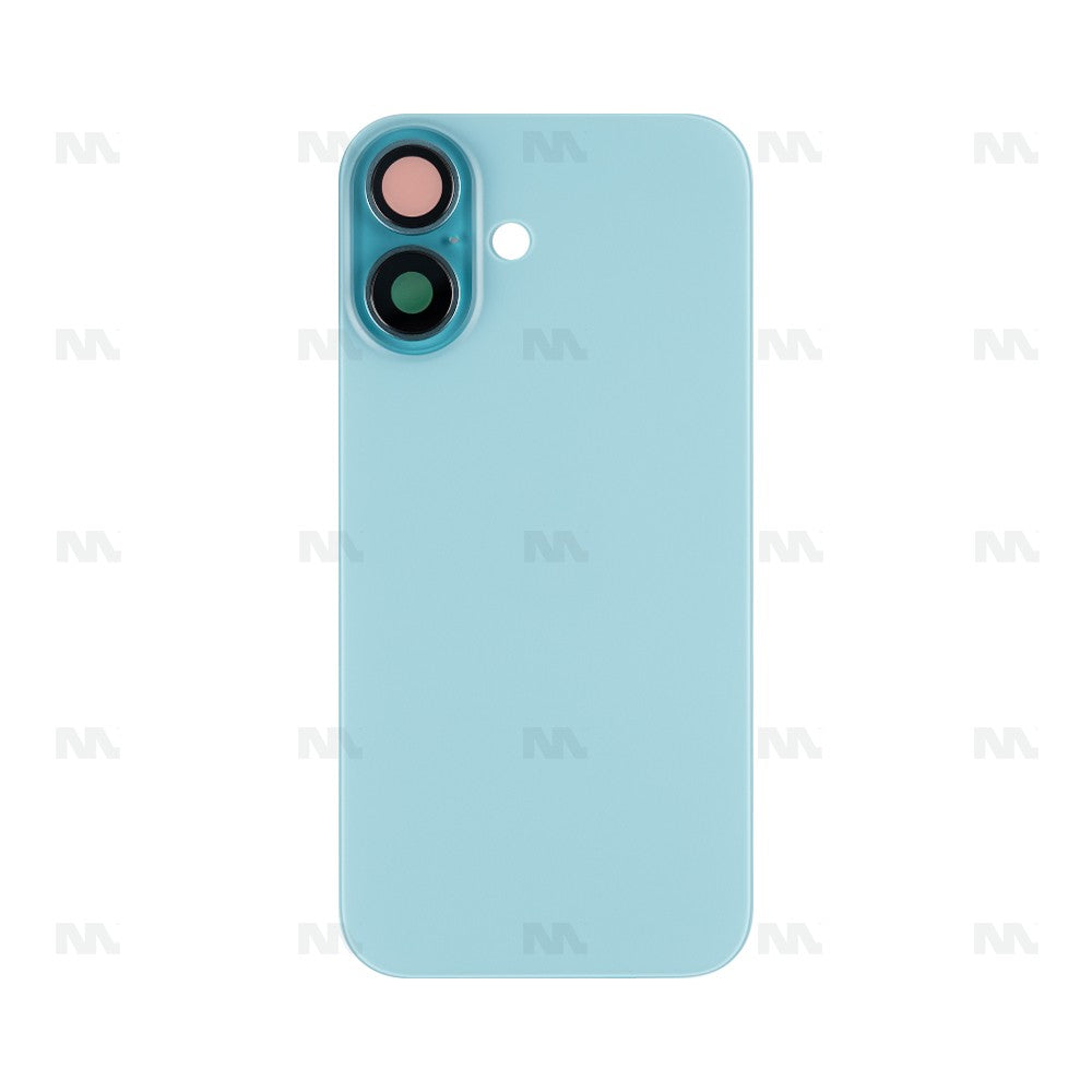 Vetro Extra per iPhone 16 Senza NFC, Cornice Fotocamera Ingrandita Verde Turchese, Ricambio