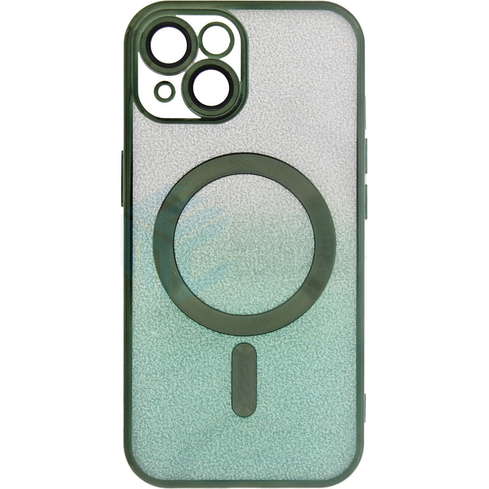 Gilter & Glossy TPU Case For iPhone 15 Pro - Silver Green
