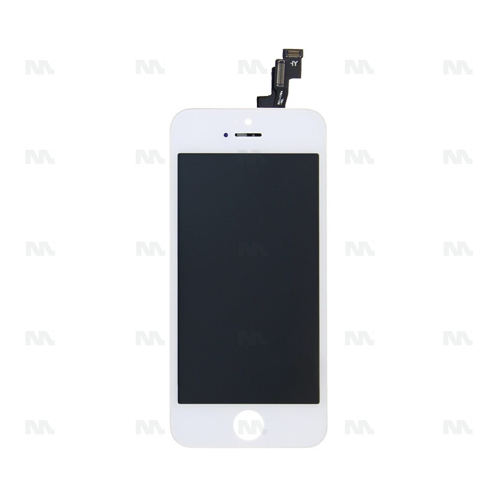 iPhone 5S/SE Display + Digitizer, +Metal Plate A+ High Quality - White