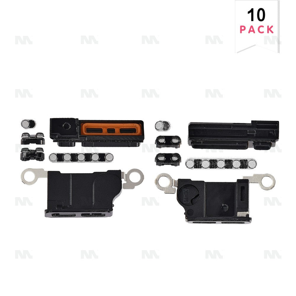 Set de Malla para Altavoz y Micrófono iPhone 16 Pro Max Negro Titanio Compatible (Paquete de 10)