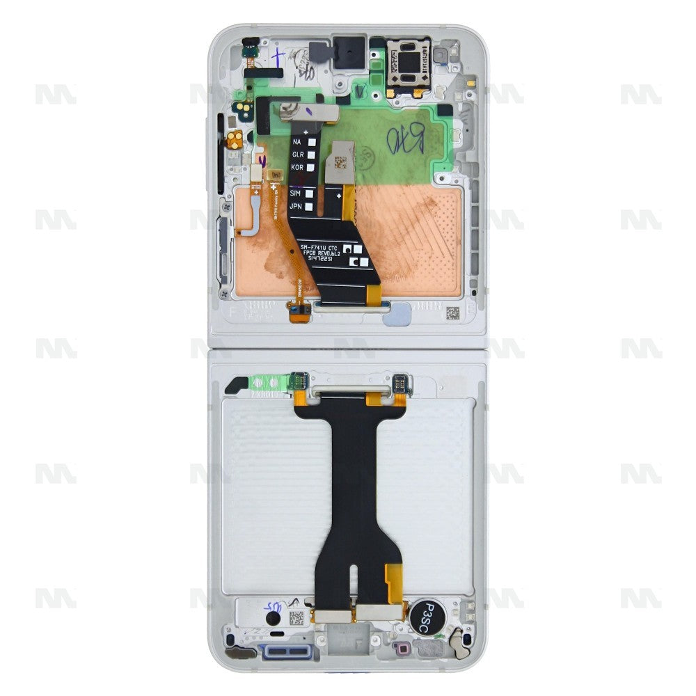 Samsung Galaxy Z Flip6 F741B Display And Digitizer With Frame White Service Pack