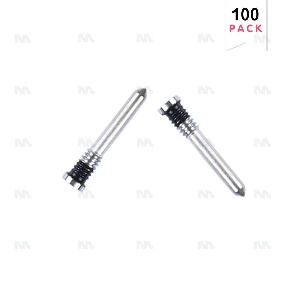 Vis Inférieures Argentées pour iPhone 16, 16 Plus, 16 Pro, 16 Pro Max (Lot de 100) - Pièces de Rechange OEM