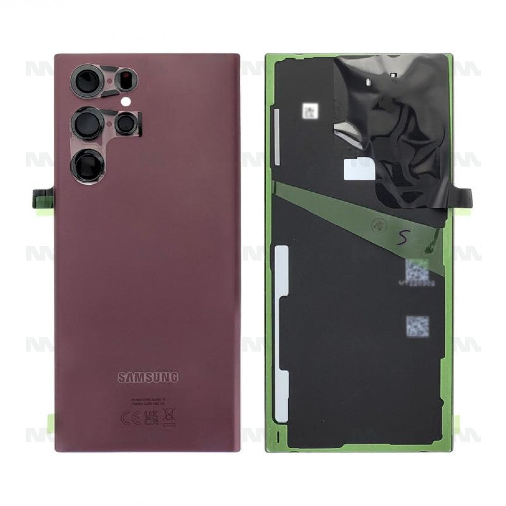 Samsung Galaxy S22 Ultra S908B Back Cover With Lens Burgundy Original
