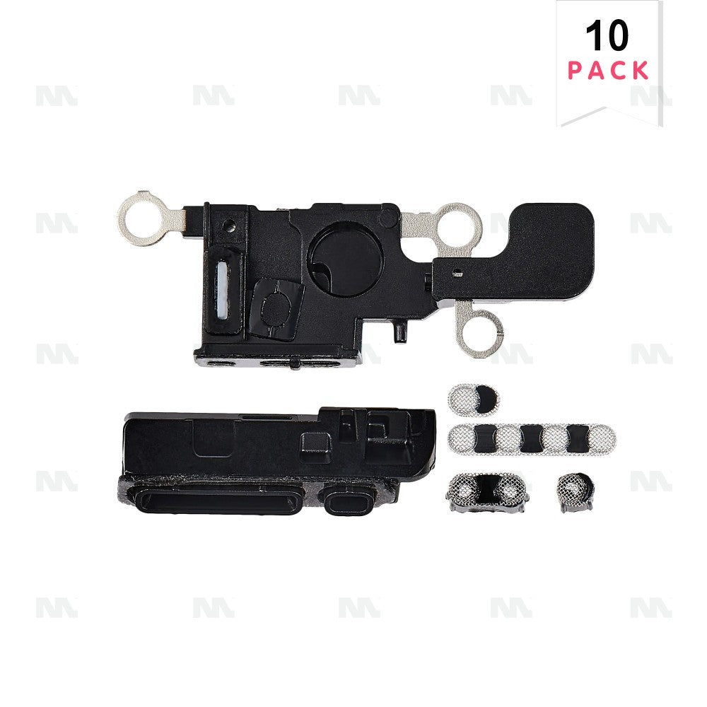 Set de 10 Rejillas de Altavoz y Micrófono para Apple iPhone 16 Blanco Compatible Repuesto
