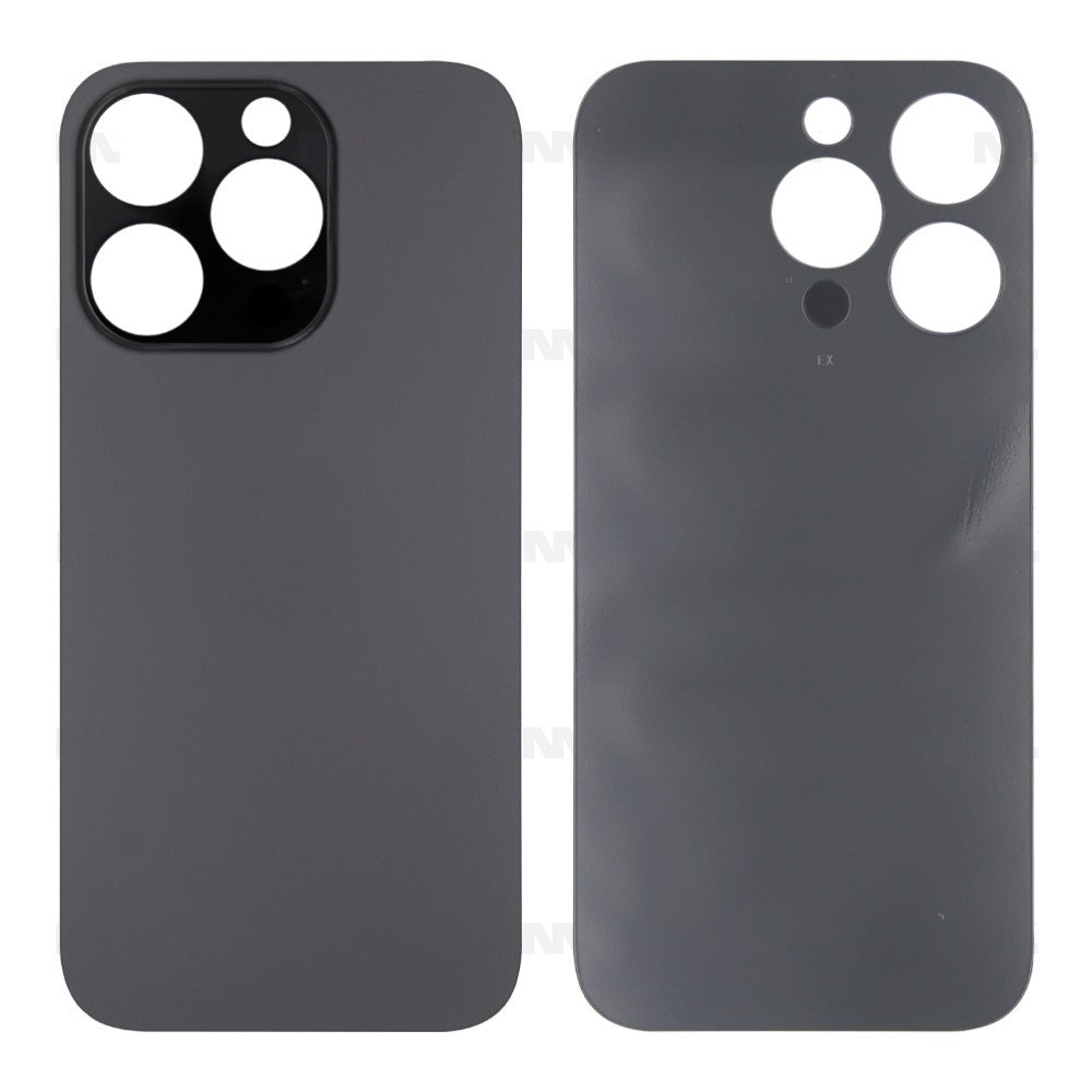 Verre Supplémentaire pour iPhone 14 Pro Noir Spatial avec Cadre Caméra Agrandi - Pièce de Rechange Protection Lentille