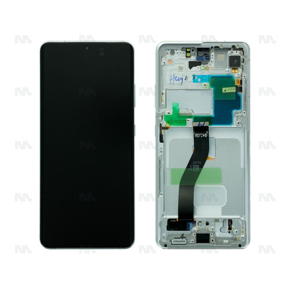 Samsung Galaxy S21 5G Ultra G998B Display And Digitizer With Frame Phantom Silver Service Pack