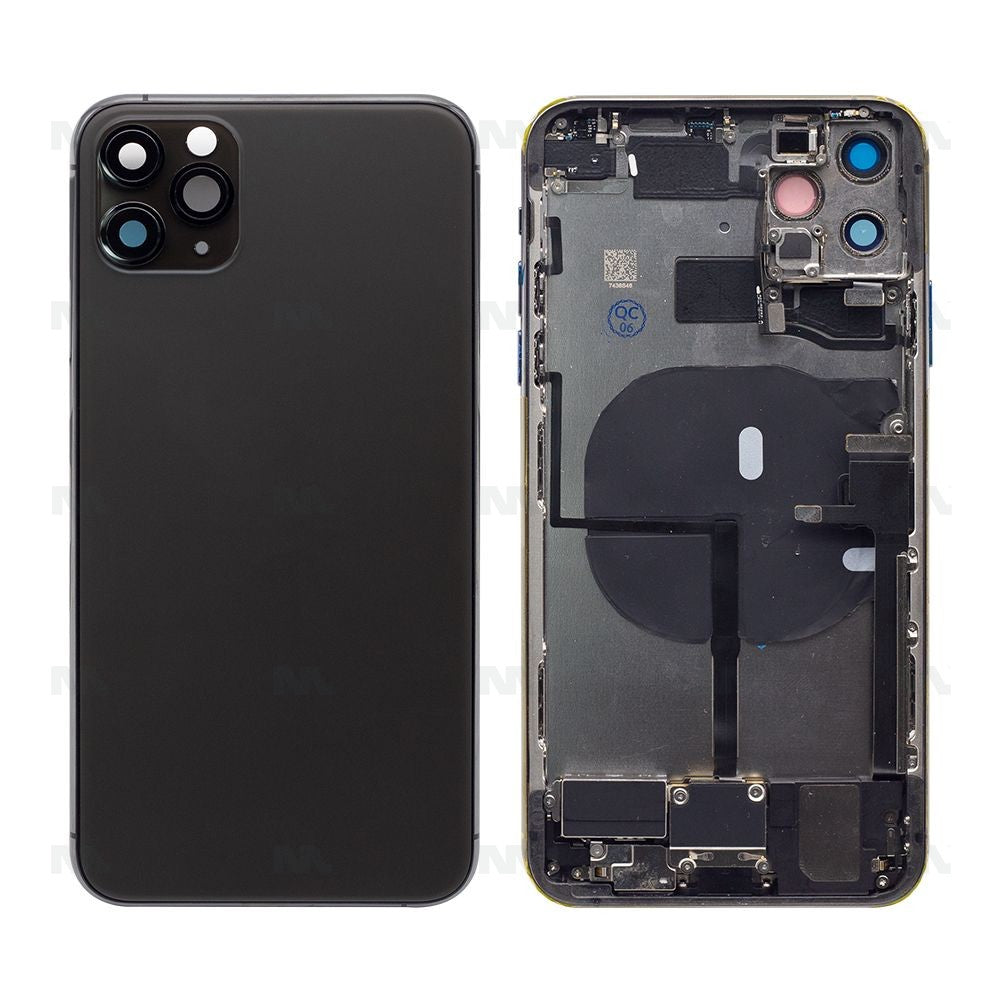 For iPhone 11 Pro Max Complete Housing Incl. All Small Parts Without Battery and Back Camera (Black)
