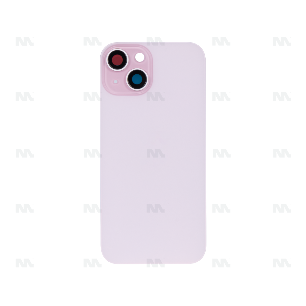 Vetro Extra per iPhone 15 con Cornice Fotocamera Ingrandita Rosa Compatibile - Ricambio Protettivo