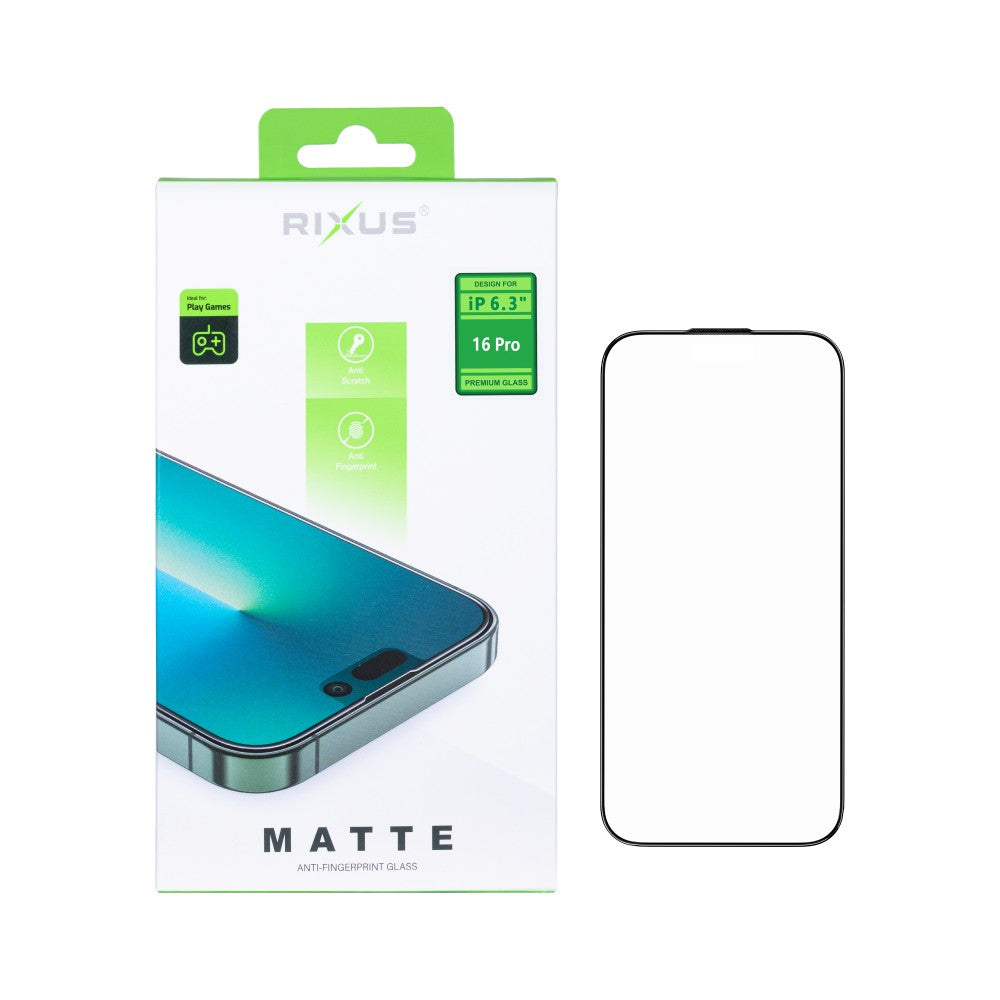 Rixus Matte Tempered Glass For Apple iPhone 16 Pro
