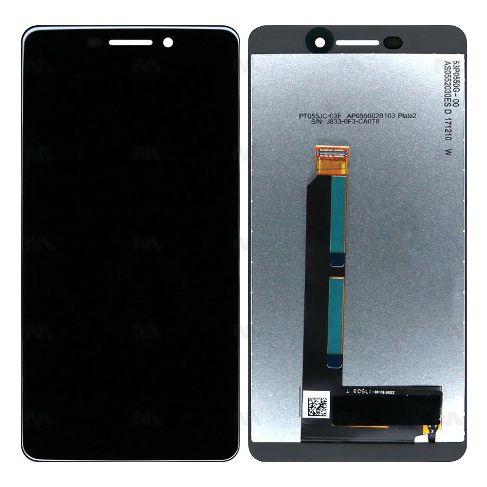 Nokia 6.1 (2018) Display And Digitizer Without Frame Black OEM