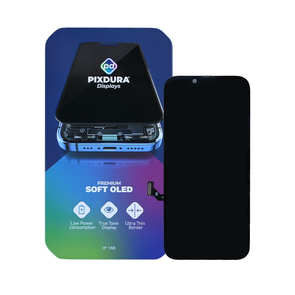 PIXDURA For iPhone 16e Display And Digitizer Soft-OLED Premium (IC Removable)