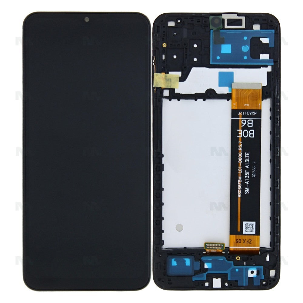 Samsung Galaxy A13 A135F Display And Digitizer With Frame Black OEM