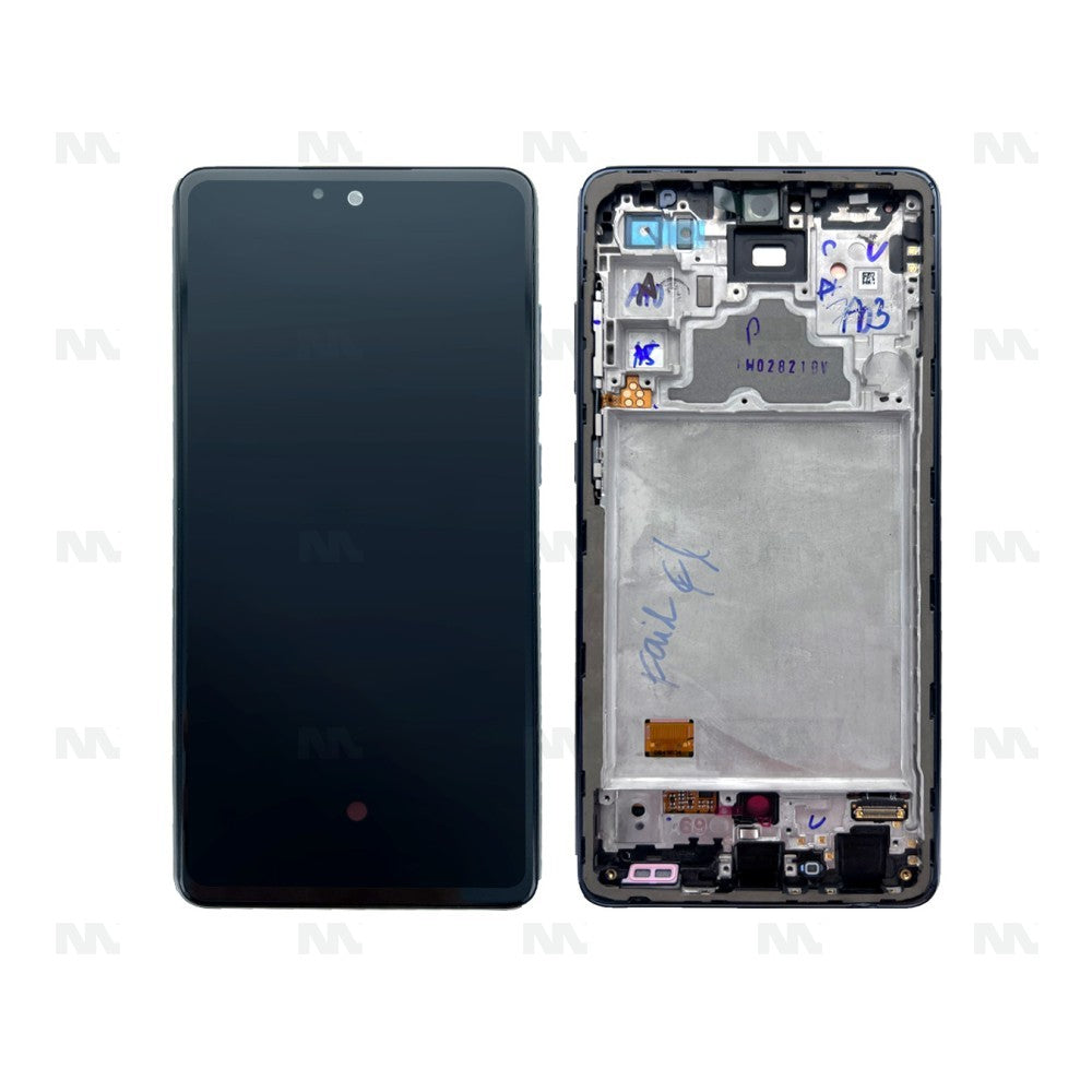 Écran et Tactile avec Cadre pour Samsung Galaxy A72 A725F Noir Pièce de Rechange