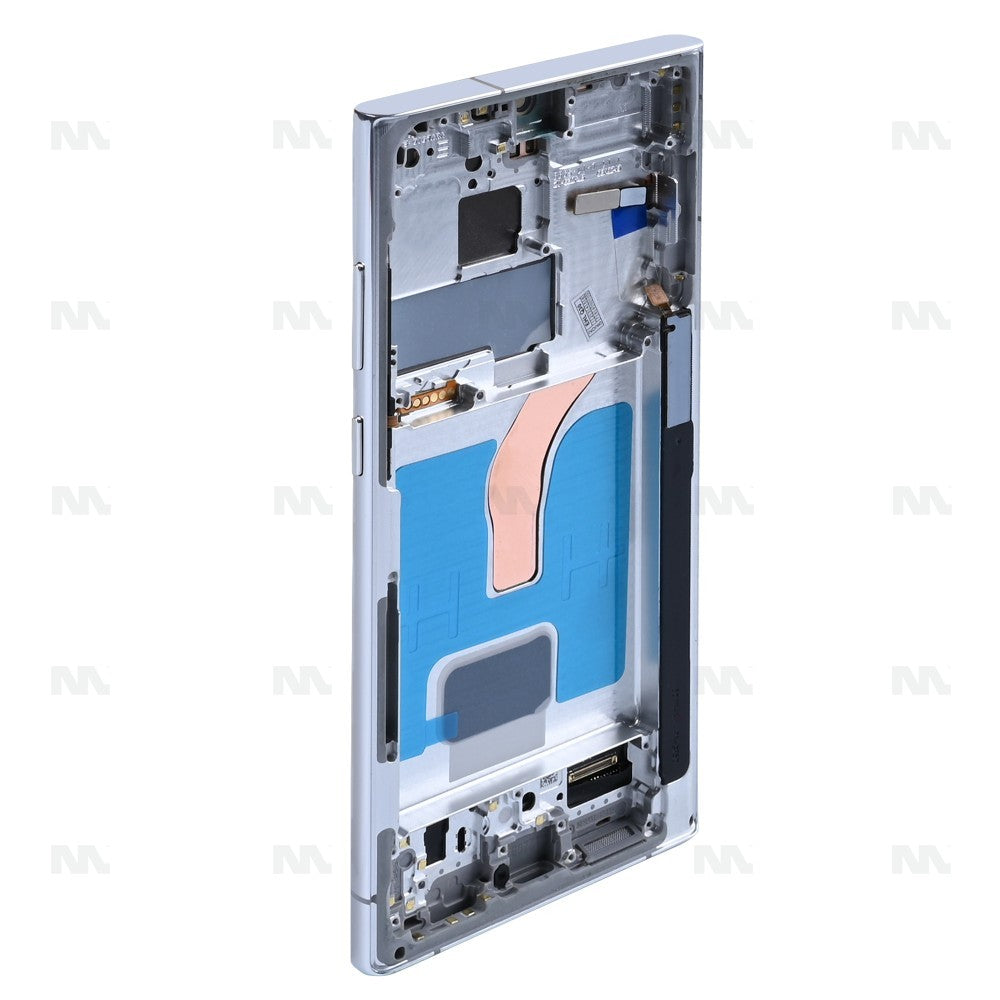 Samsung Galaxy S22 Ultra S908B Display And Digitizer With Frame Phantom White SOFT-OLED