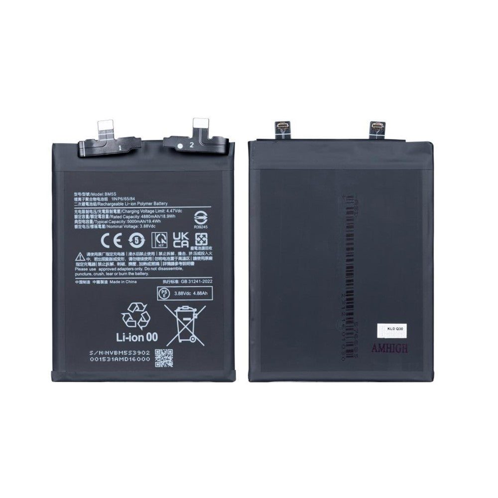 Bateria BM5S OEM para Xiaomi Redmi K60 Ultra (23078RKD5C) e 13T Pro (23078PND5G) Peça de Substituição Original