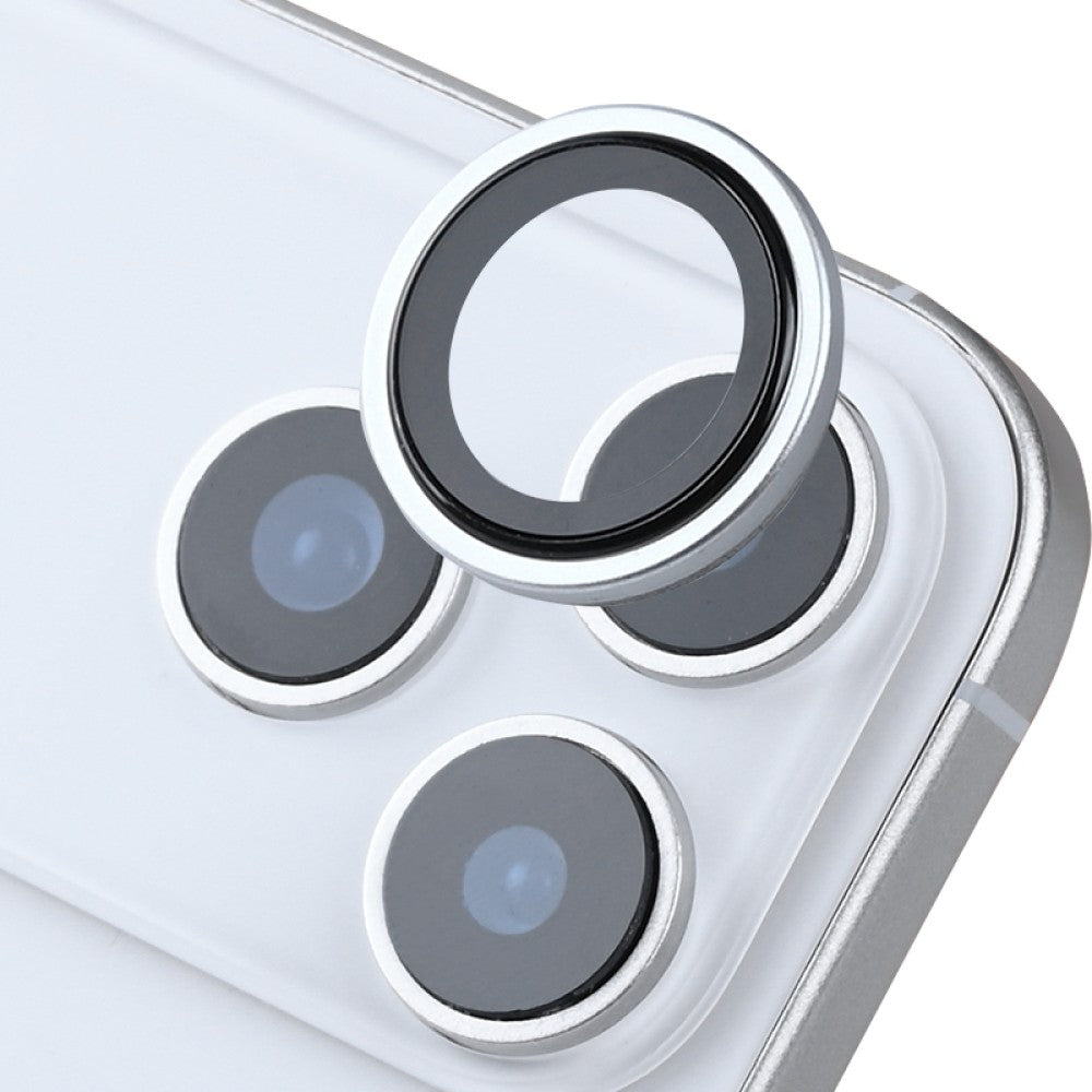 Rixus Metal Shield Camera Tempered Glass For Apple iPhone 17 Pro, 17 Pro Max Grey